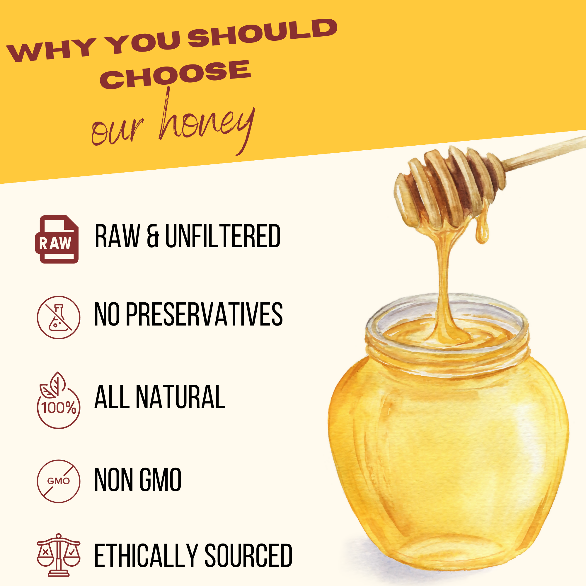 Arvoli Raw & Unfiltered Pure Wildflower Honey - 5 GALLONS of HONEY - 60 lbs - BULK HONEY by Farm2Me