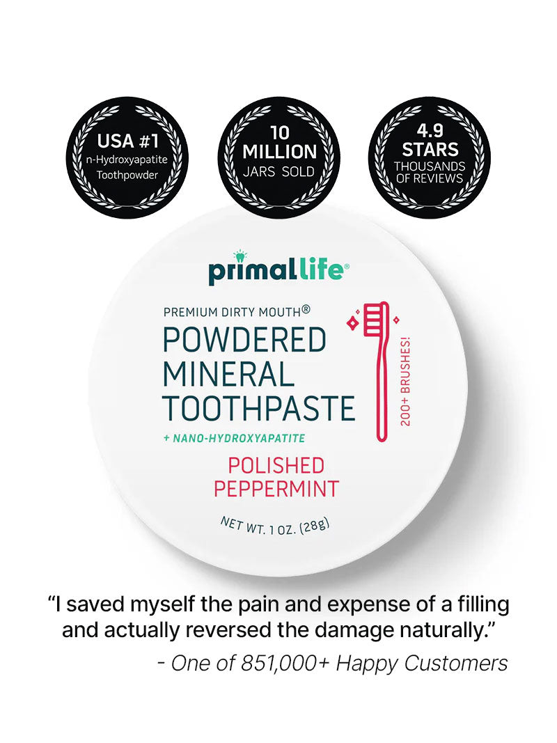 Toothpowder / Powdered Mineral Toothpaste by Primal Life Organic II LLC