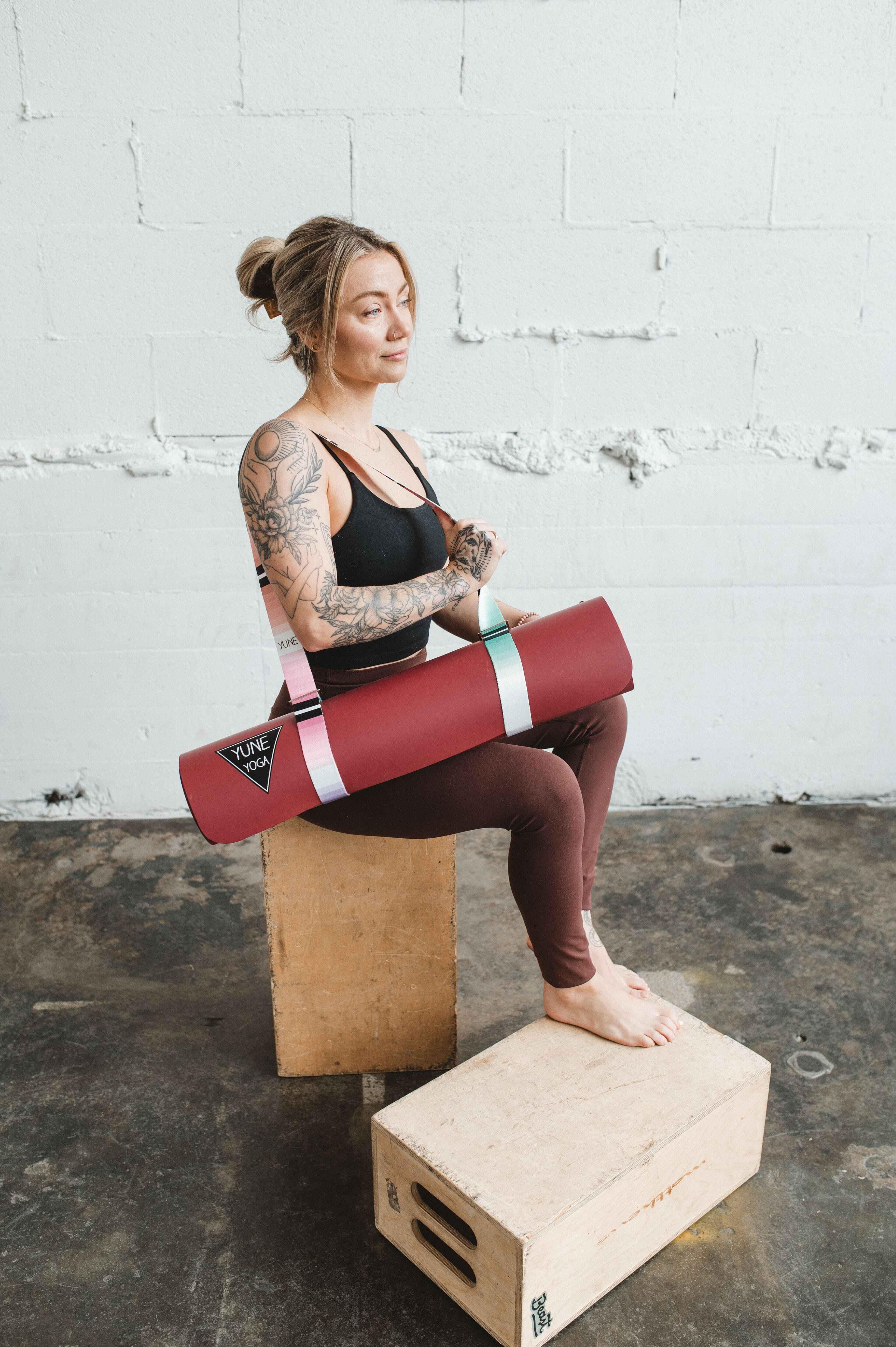 Yoga Strap | Stretching Strap | Metal Buckles | Multi Color | Yune Yoga | The Helena - Yune Yoga