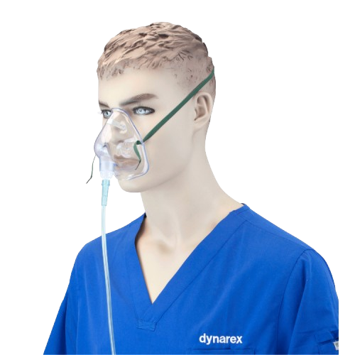 Dynarex Resp-O2 Medium-Concentration Standard Masks (50 Count)