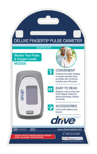 הצג SpO2 Deluxe Pulse Oximeter