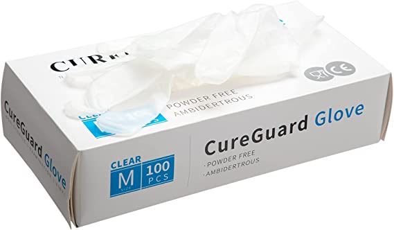 כפפות ויניל CureGuard - 100/BX