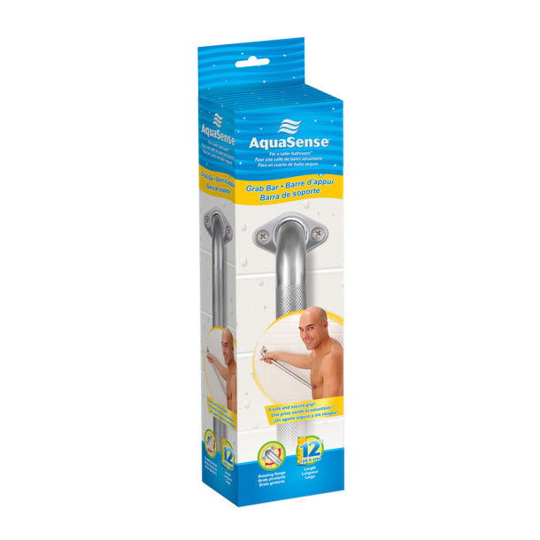 מוט אחיזה כרום מסועף AquaSense עם אוגן מסתובב