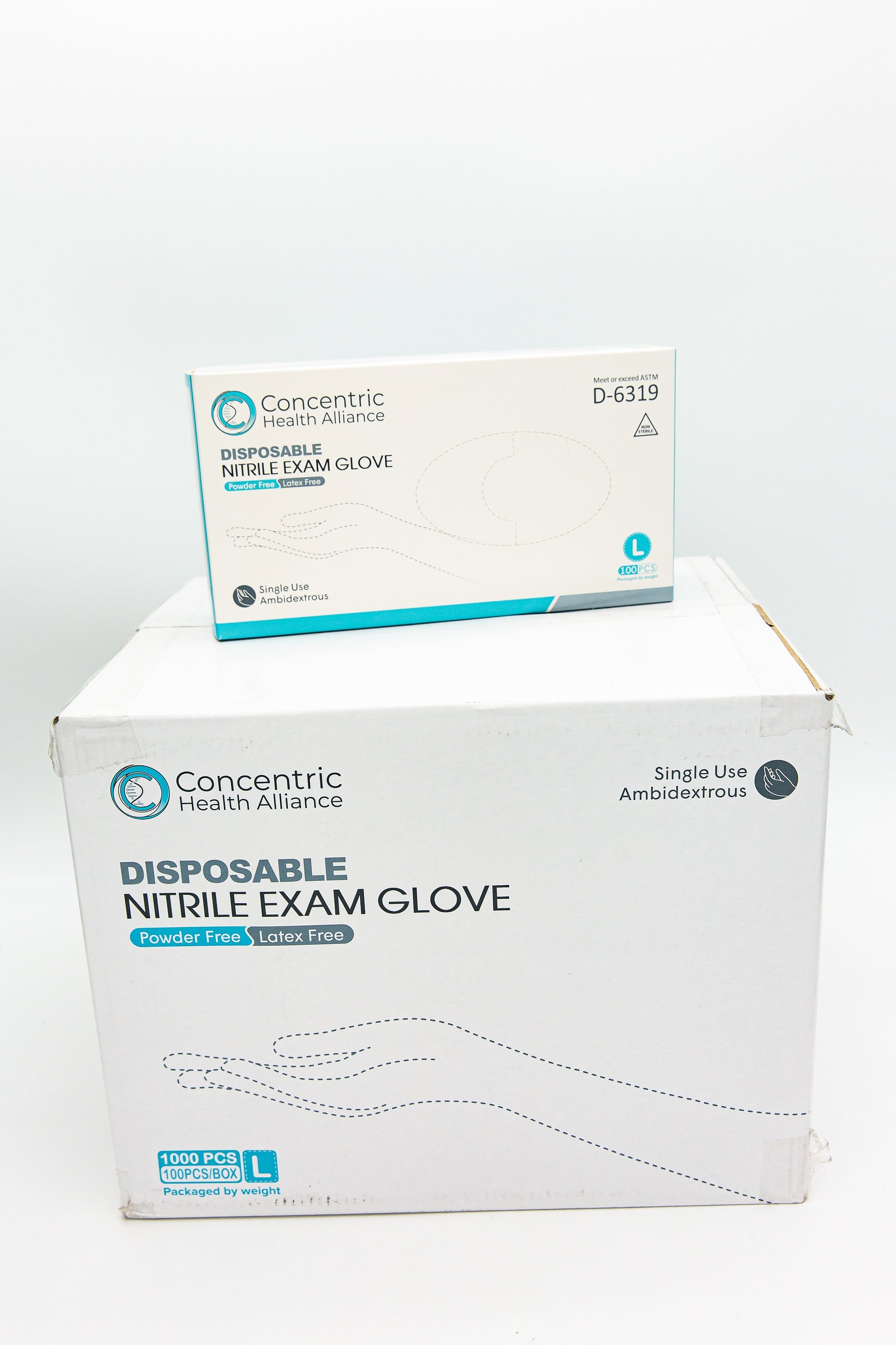 Concentric Health Alliance כפפות בחינת Nitrile - 100/BX