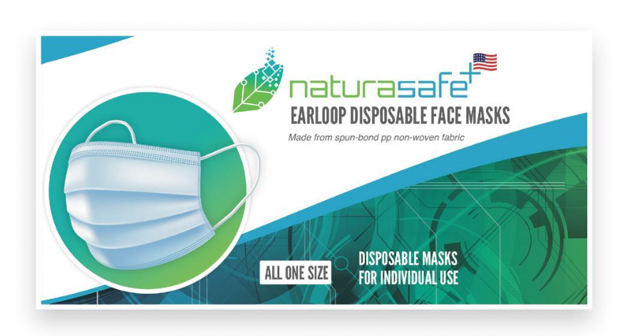 מסכת פנים Naturasafe 3PLY Ear-Loop - 25 לכל קופסה