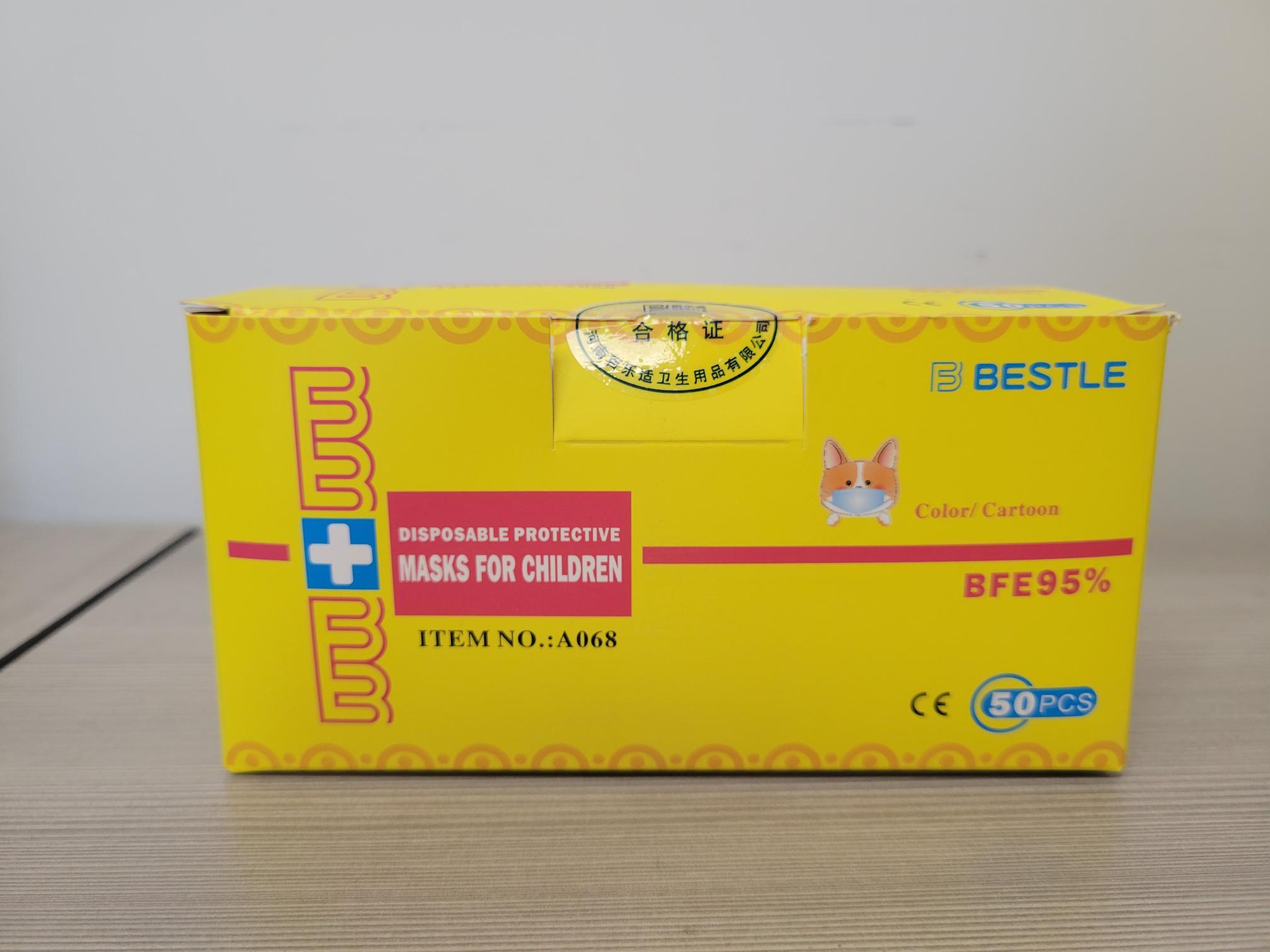Bestle Disposable 3 Ply Masks for Children (50/Box) - One Source Medical Supplies