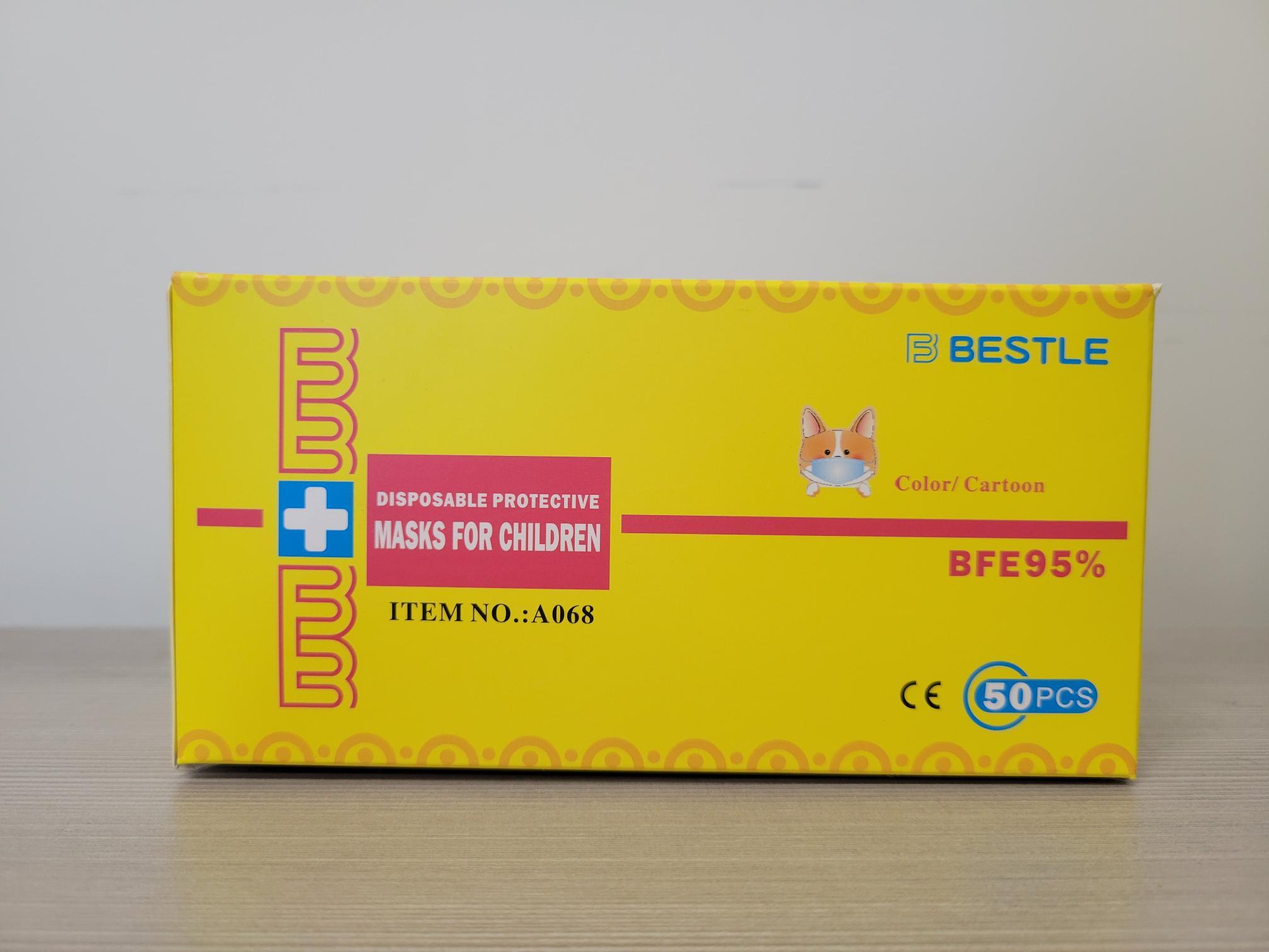 Bestle Disposable 3 Ply Masks for Children (50/Box) - One Source Medical Supplies