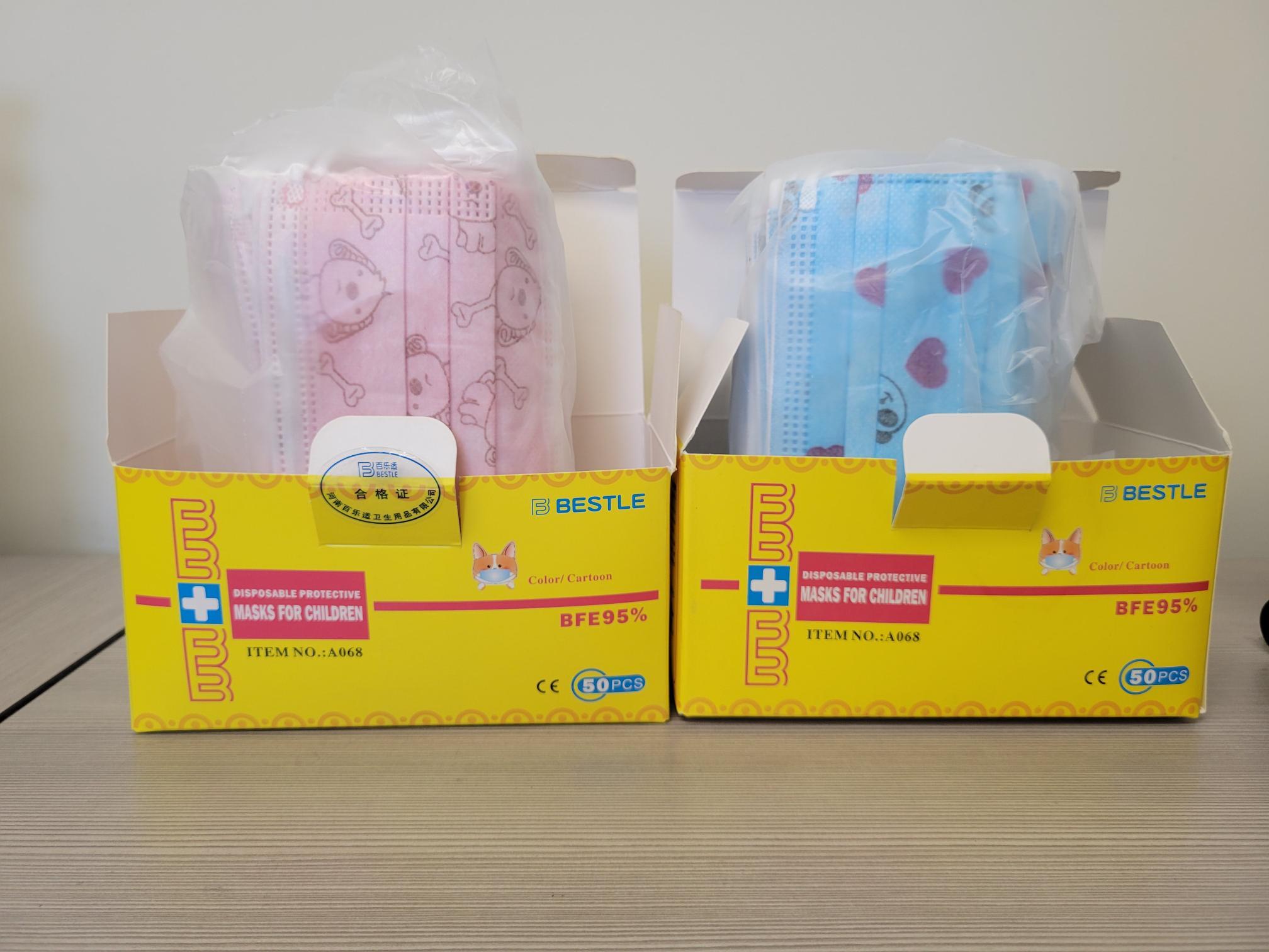 Bestle Disposable 3 Ply Masks for Children (50/Box) - One Source Medical Supplies