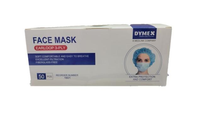 DYMEX Disposable 3-Ply Masks - Case of 2,000 - One Source Medical Supplies