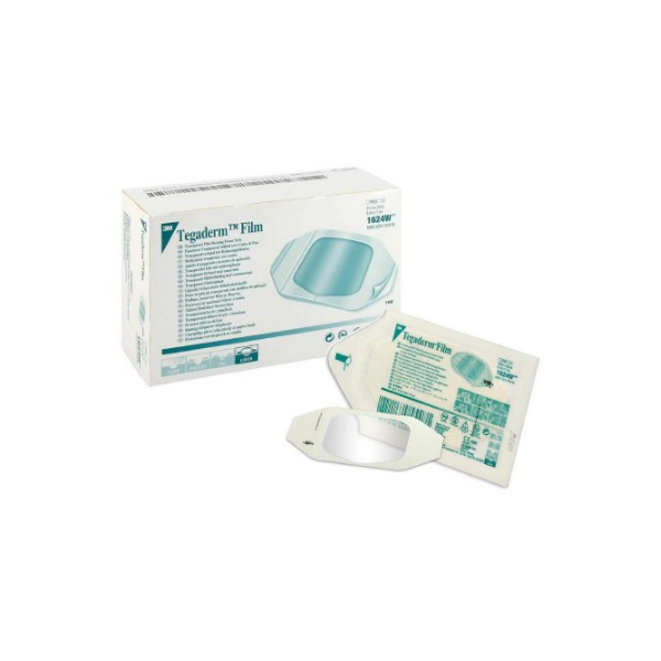 3M Tegaderm חבישה לסרט שקוף, 2.375 אינץ' X 2.75", 100/BX