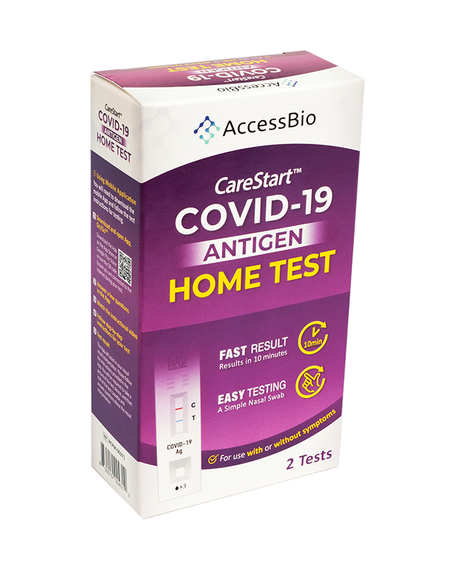 CareStart™ OTC Antigen Home Covid Test Kit (חבילה של 2)