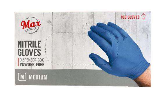 Max Source Nitrile Gloves(Box of 100) - One Source Medical Supplies
