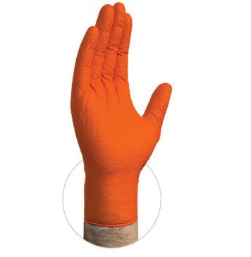 Heavy Duty Orange Nitrile Gloves - Case of 1,000 - One Source Medical Supplies