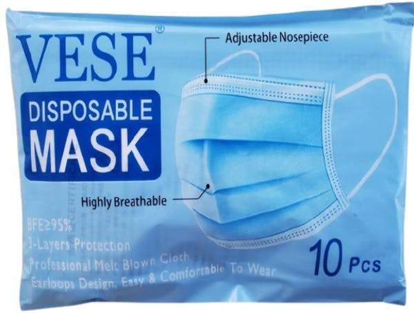 VESE 3 Ply Mask -10 Pack - One Source Medical Supplies