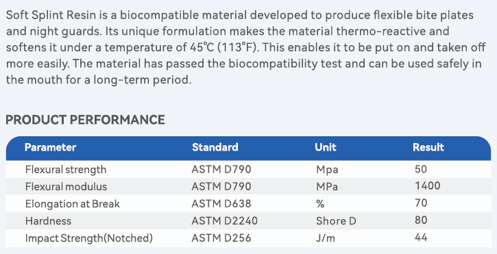 Flexible Soft Splint Resin for DLP and LCD Printers 500ml/500gram