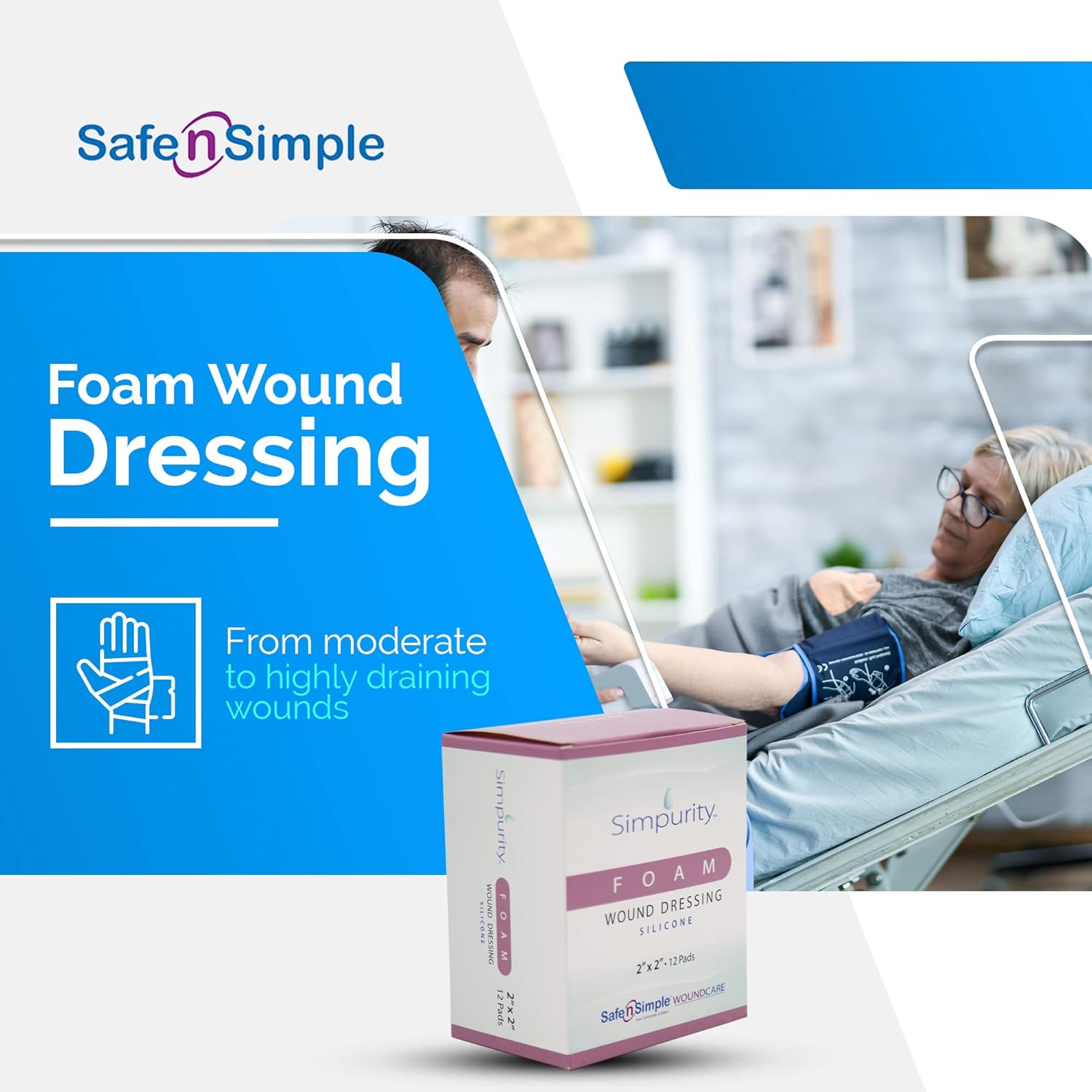 Safe N Simple Simpurity Foam Wound Dressing (192 Count)