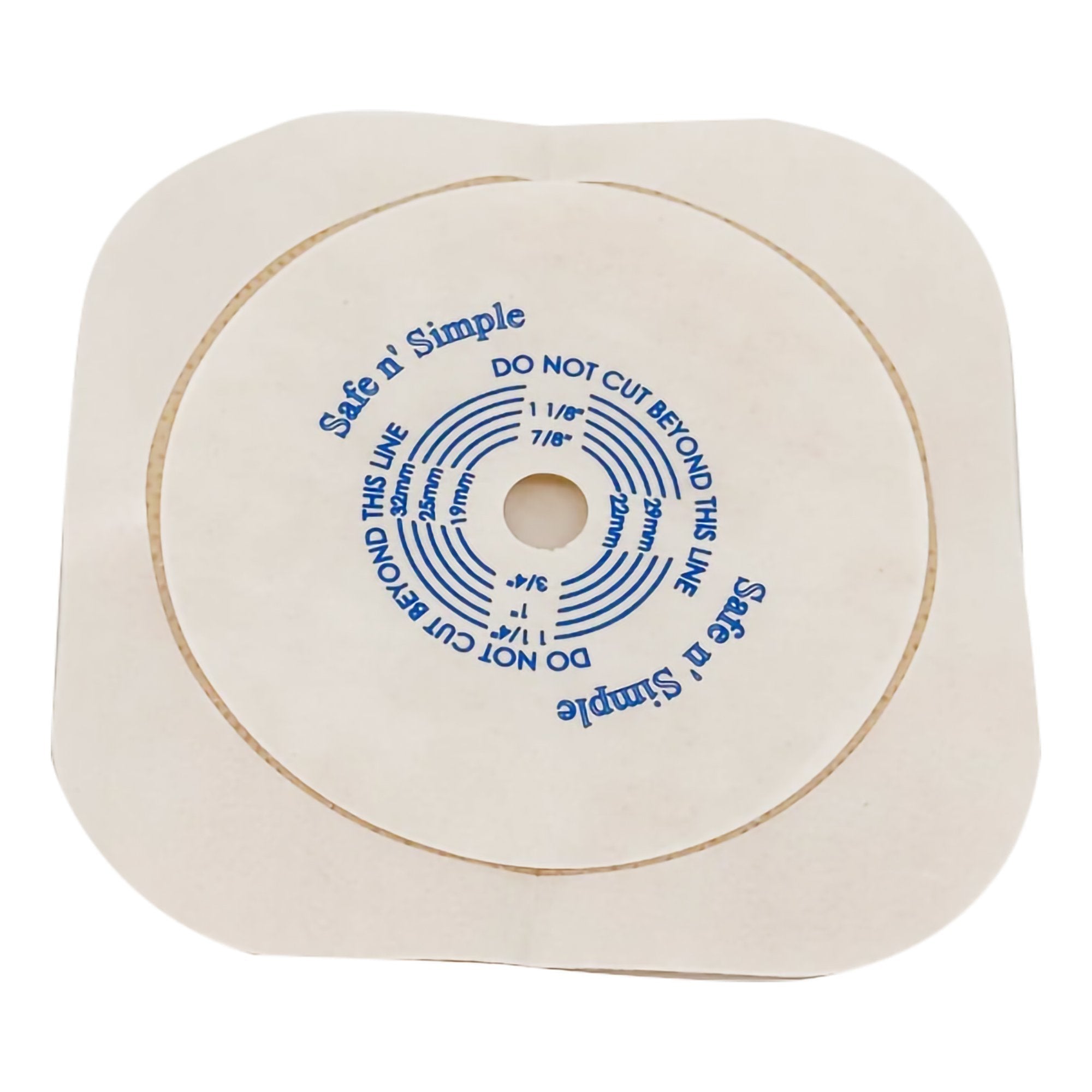 Safe N Simple 2-Piece Wafer Standard Wear Tape Collar Beige 45mm 1 3/4" Flange Cut to Fit (80 Count)