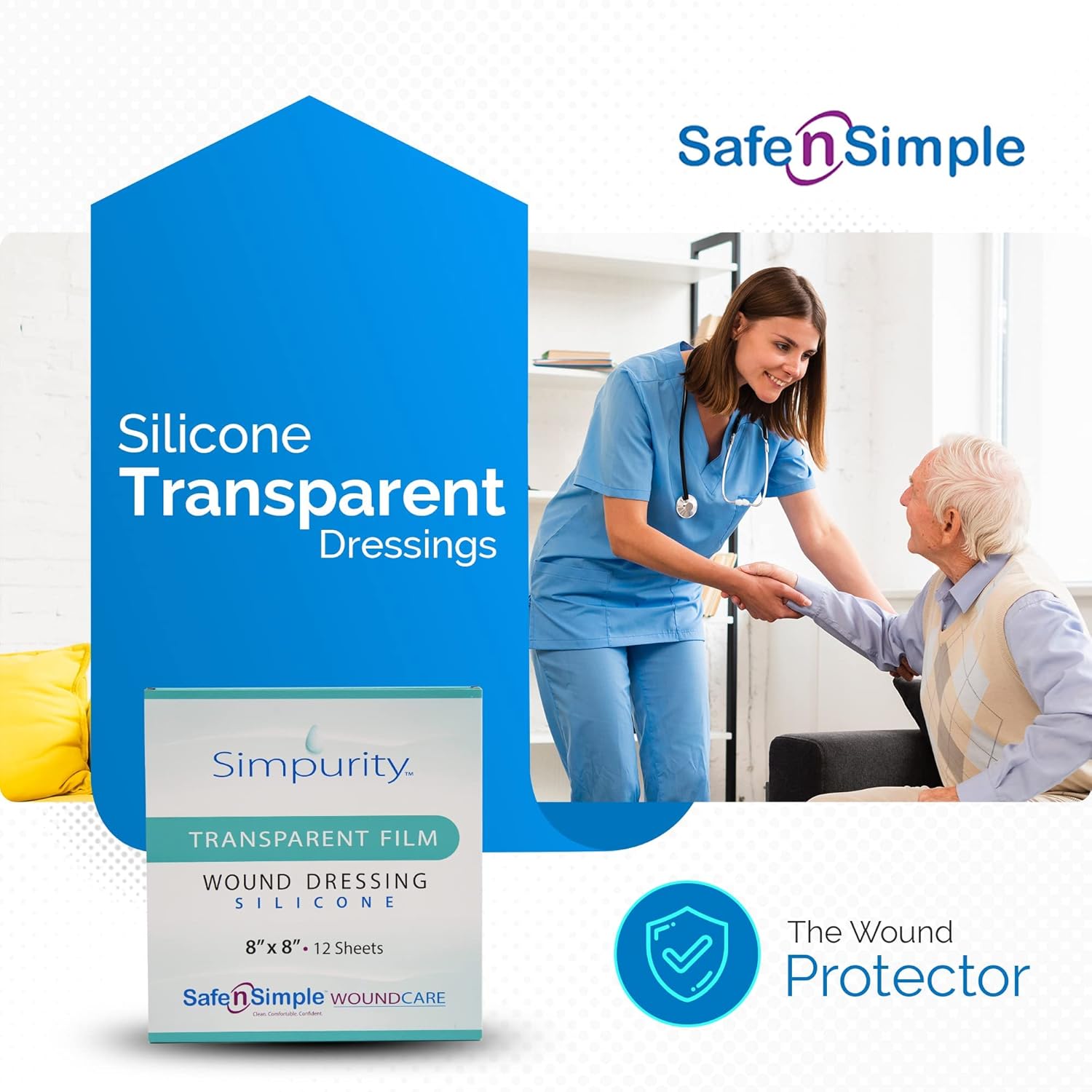 Safe N Simple Simpurity Transparent Film Wound Dressing (192 Count)