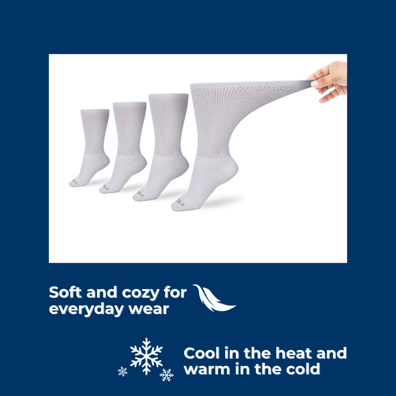 Women's Ultra-Soft Upper Calf Diabetic Socks (4 Pair) by DIABETIC SOCK CLUB