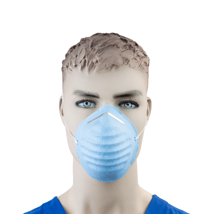 Dynarex Molded Face Mask - Blue, 50ea/bx, 20bxs/cs (1000 Count)