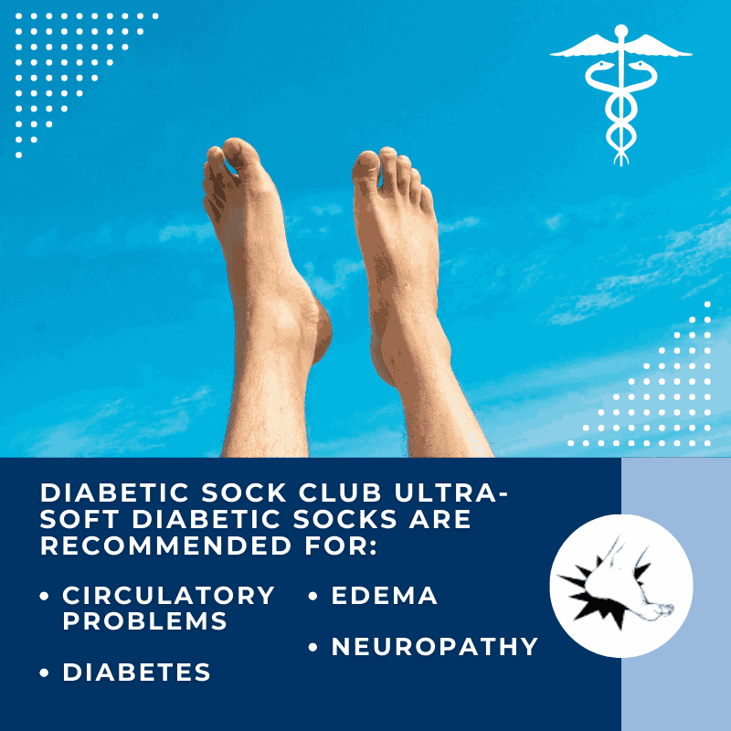 Men's Ultra-Soft Upper Calf Diabetic Socks (4 Pair) by DIABETIC SOCK CLUB