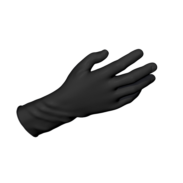Dynarex Safe-Touch Black Nitrile Exam Gloves 4 Mil Thick, Powder-Free, 100/bx, 10bxs/cs (1000 Count)