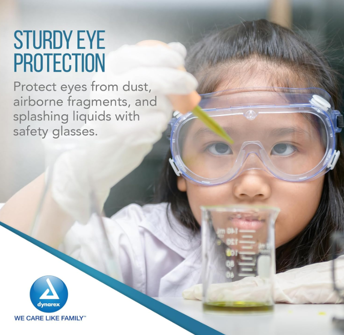 Dynarex Protective Eye Goggles, 50ea/cs (50 Count)