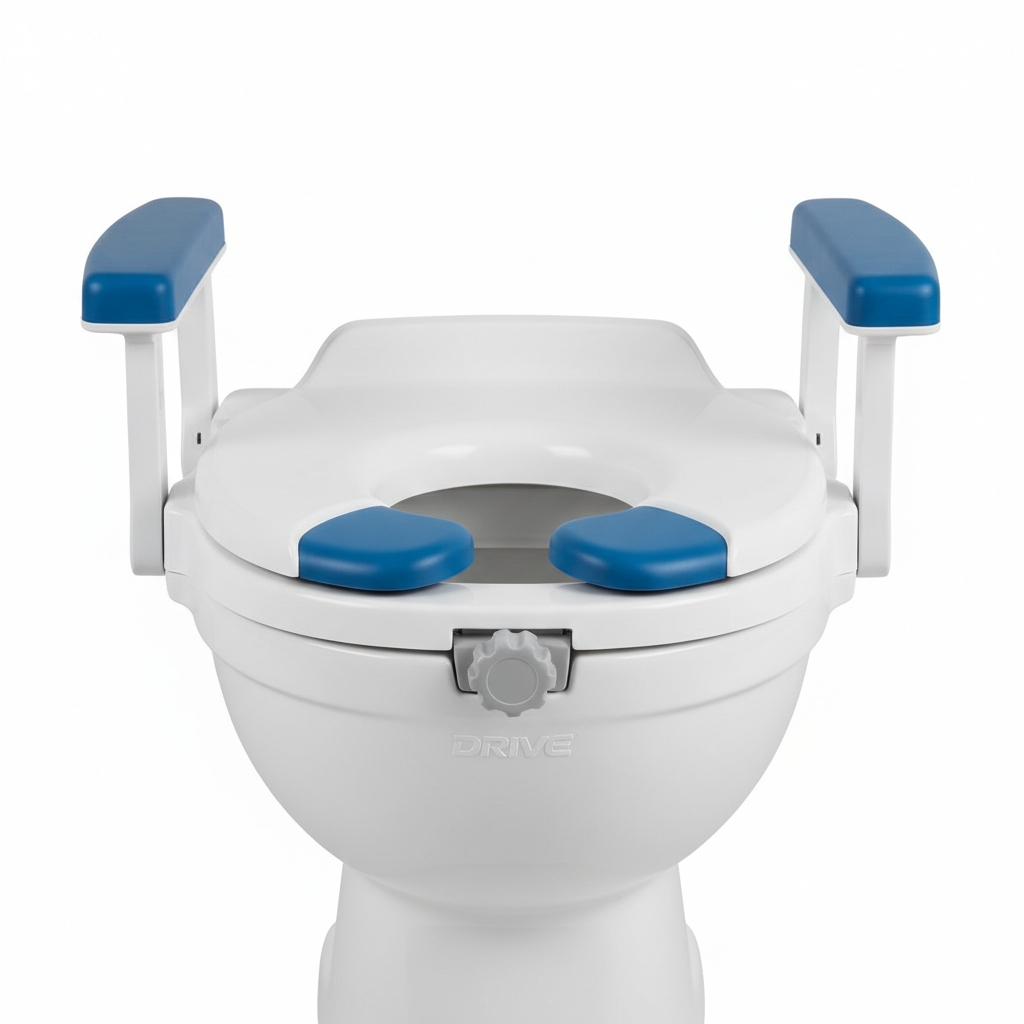 3-in-1 Raised Toilet Seat, 2" - front view