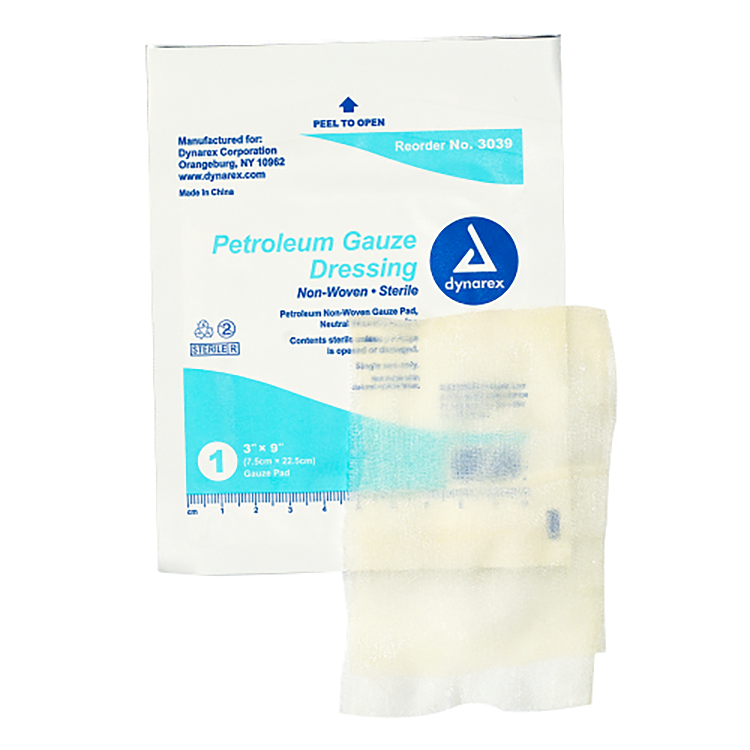 Dynarex Petroleum Gauze Dressing, 3" x 9"