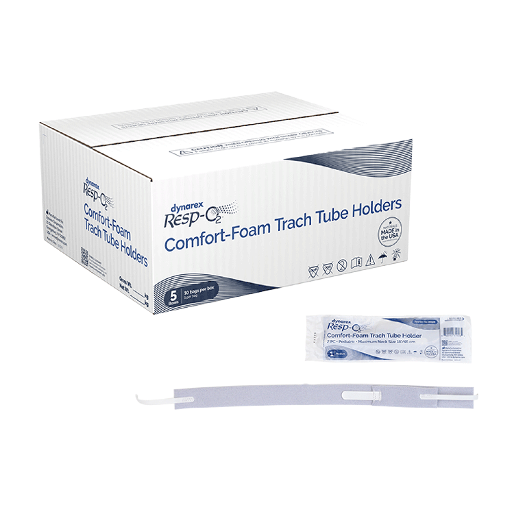 Dynarex Comfort-Foam Trach Tube Holder, 2-Piece (50 Count)