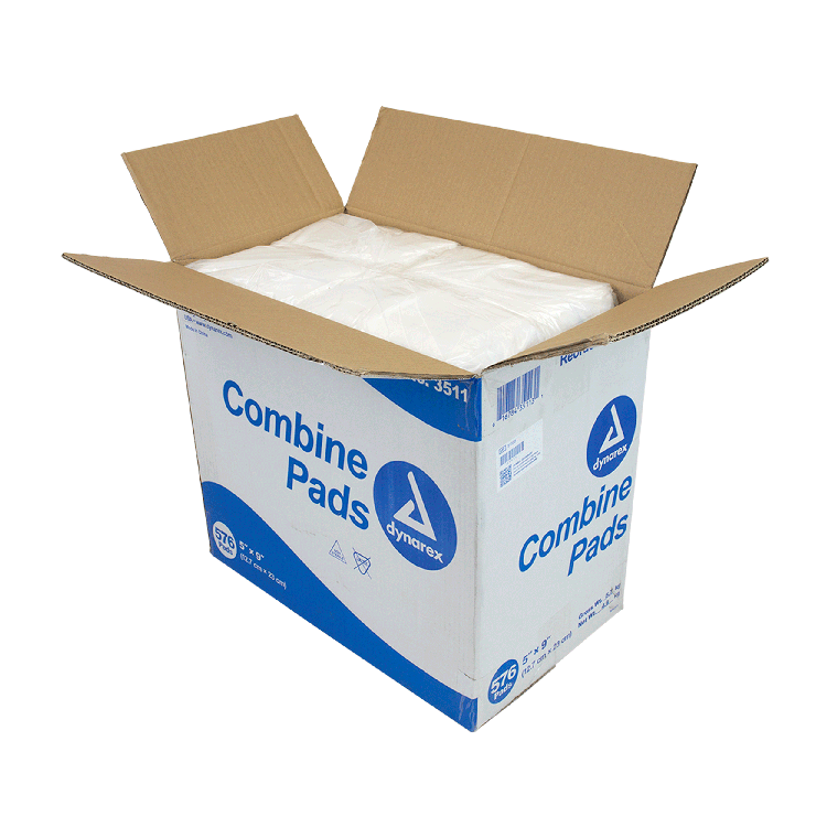 Dynarex Combine Pads - Non-Sterile, 5" x 9", Bulk (576 Count)