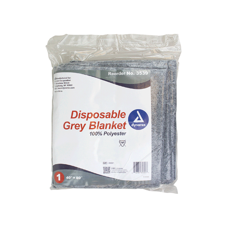 Dynarex Disposable Grey Blanket  - 24ea/cs (24 Count)