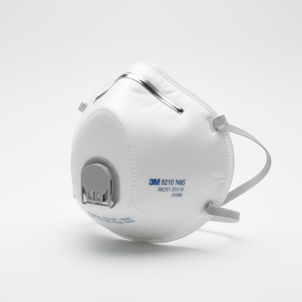 3M 8210 NIOSH N95 Particulate Mask 160/CS - close-up detail shot