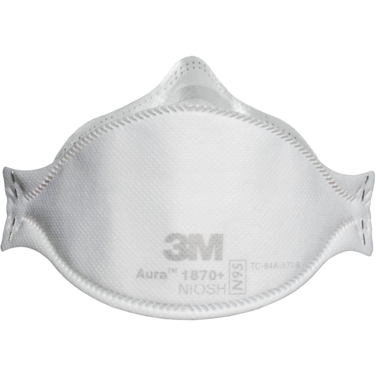 3M 440pcs Aura 1870+ Particulate Respirator N95 Face Mask, Regular Size, Individually wrapped & Flat Fold