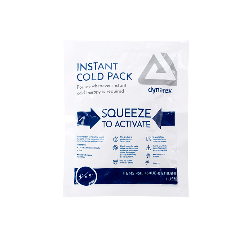 Dynarex Instant Cold Pack, 4" x 5" (72 Count)