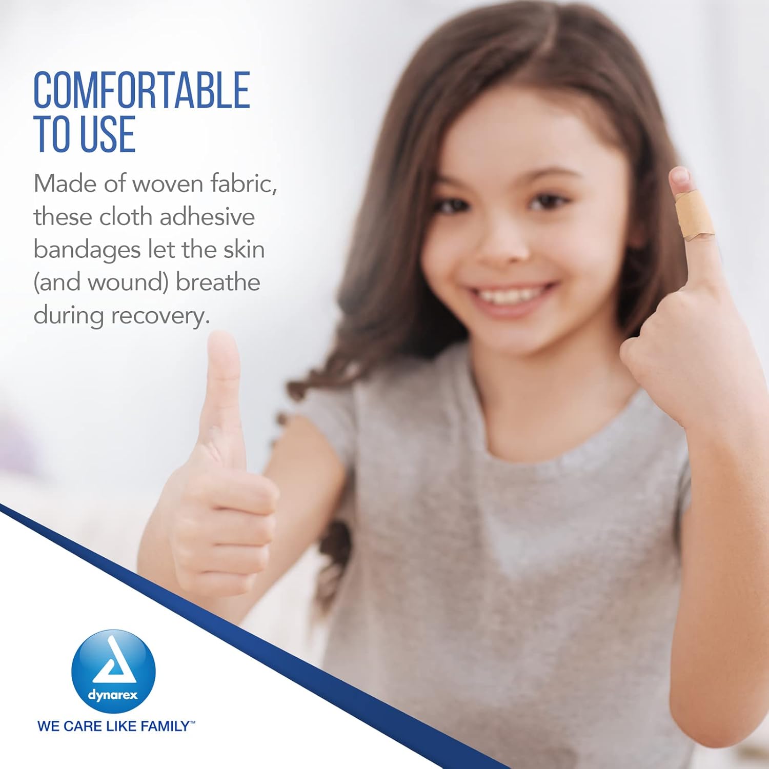 Dynarex Adhesive Flexible Fabric Bandages - Sterile, 1" x 3" - 50ea/bx, 50bxs/cs (2500 Count)