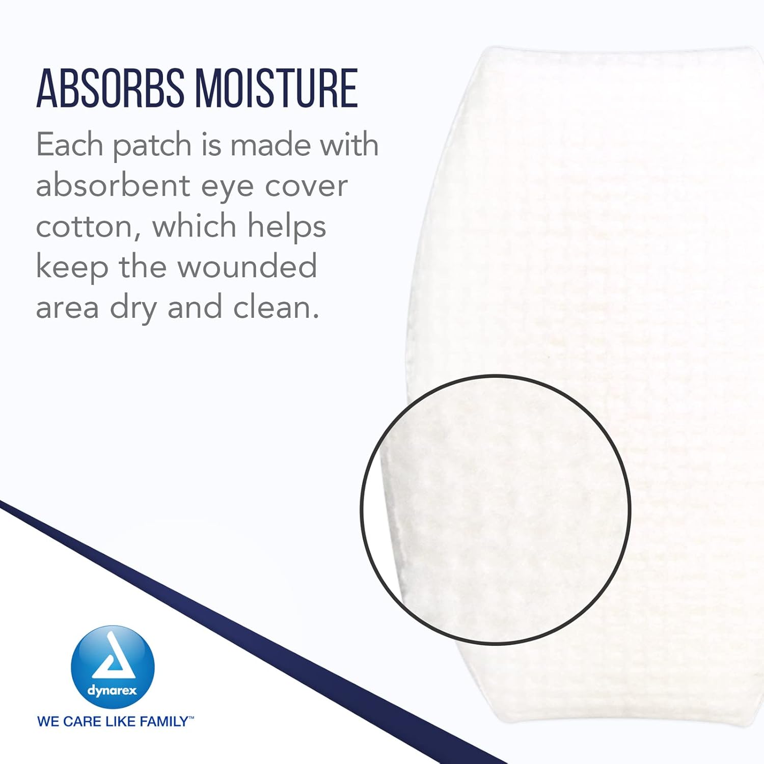 Dynarex Oval Eye Pads - Sterile, 2 5/8" x 1 5/8"  50ea/bx, 12bxs/cs (600 Count)