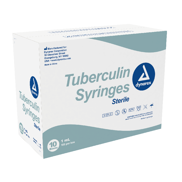 Dynarex Tuberculin Non-Safety Syringe - Luer Slip (1000 Count)