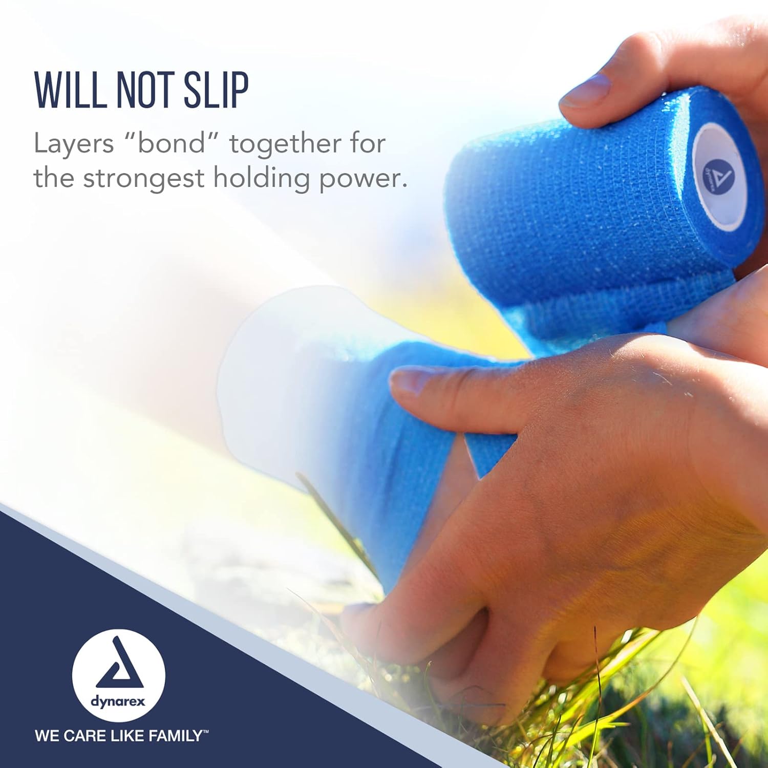 Dynarex Sensi Wrap, Self-Adherent, Dark Blue