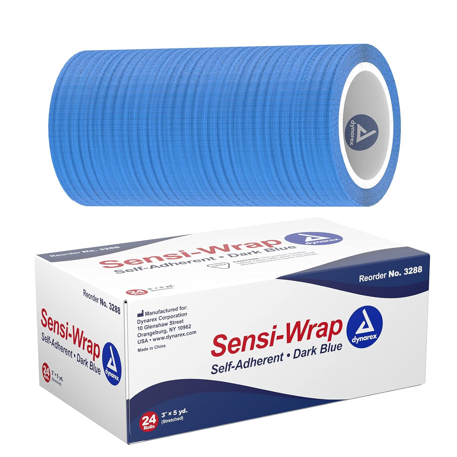 Dynarex Sensi Wrap, Self-Adherent, Dark Blue