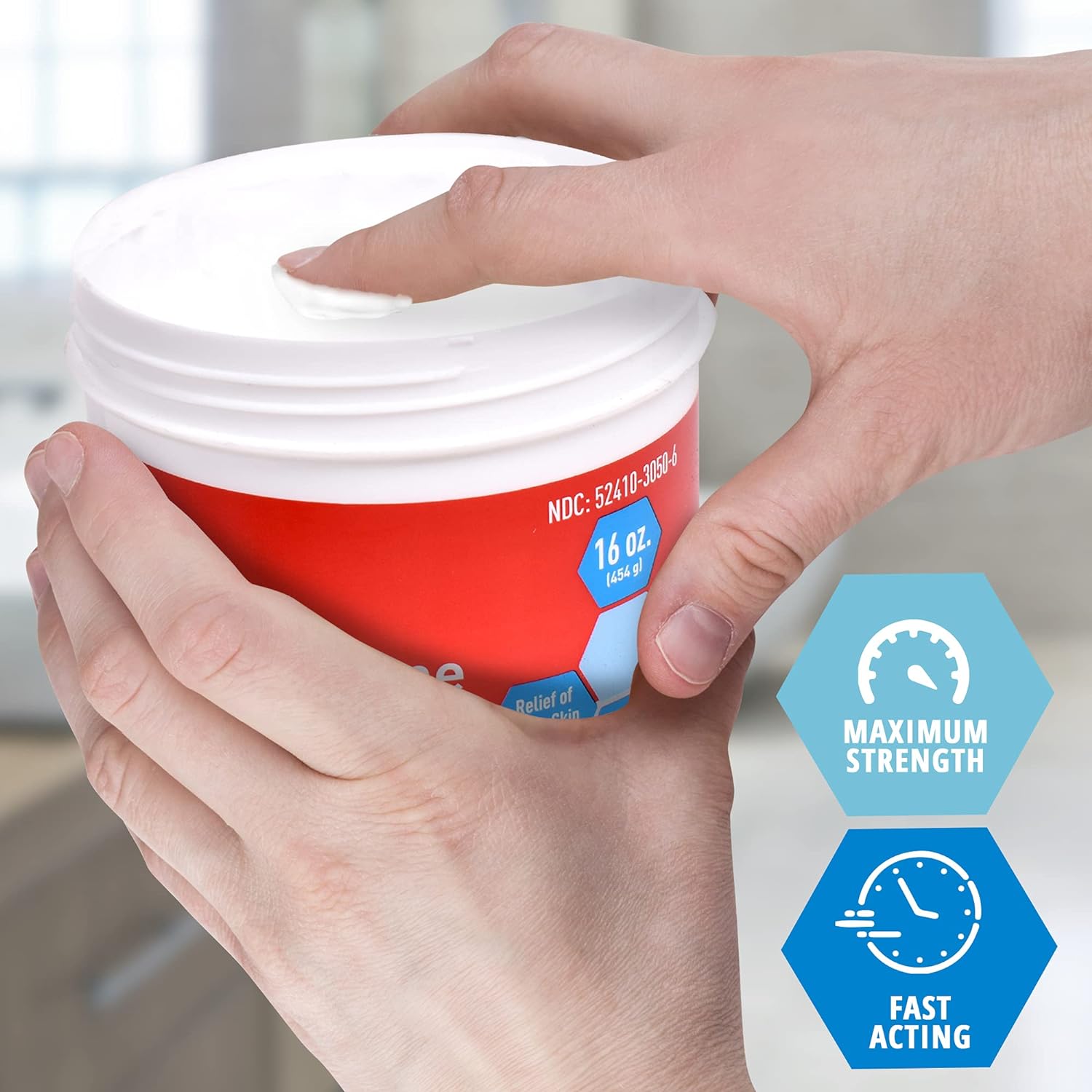 MedPride 1% Hydrocortisone Cream Maximum Strength Anti Itch Cream - 16oz. Jars - 24/cs.