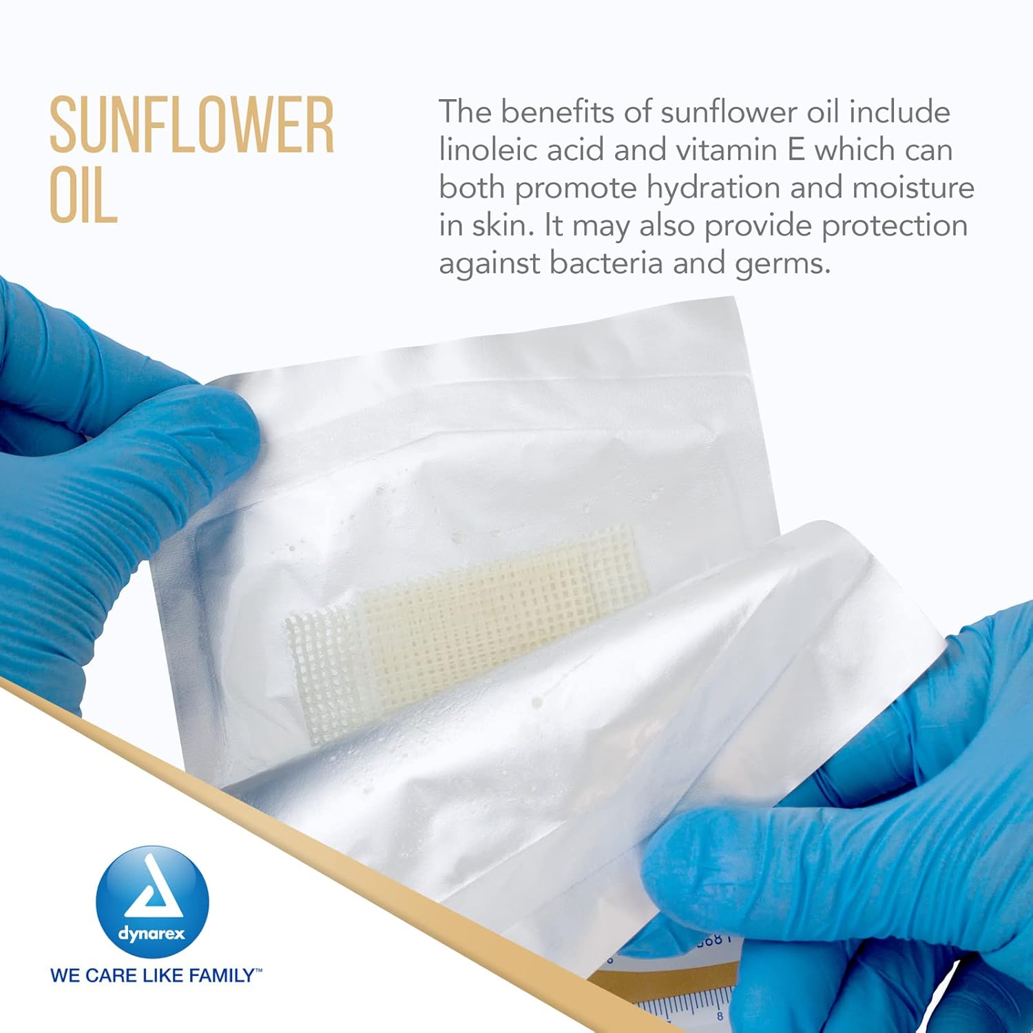 Dynarex Oil Emulsion Dressing, 3" x 3", 50ea/bx 4bxs/cs (100 Count)