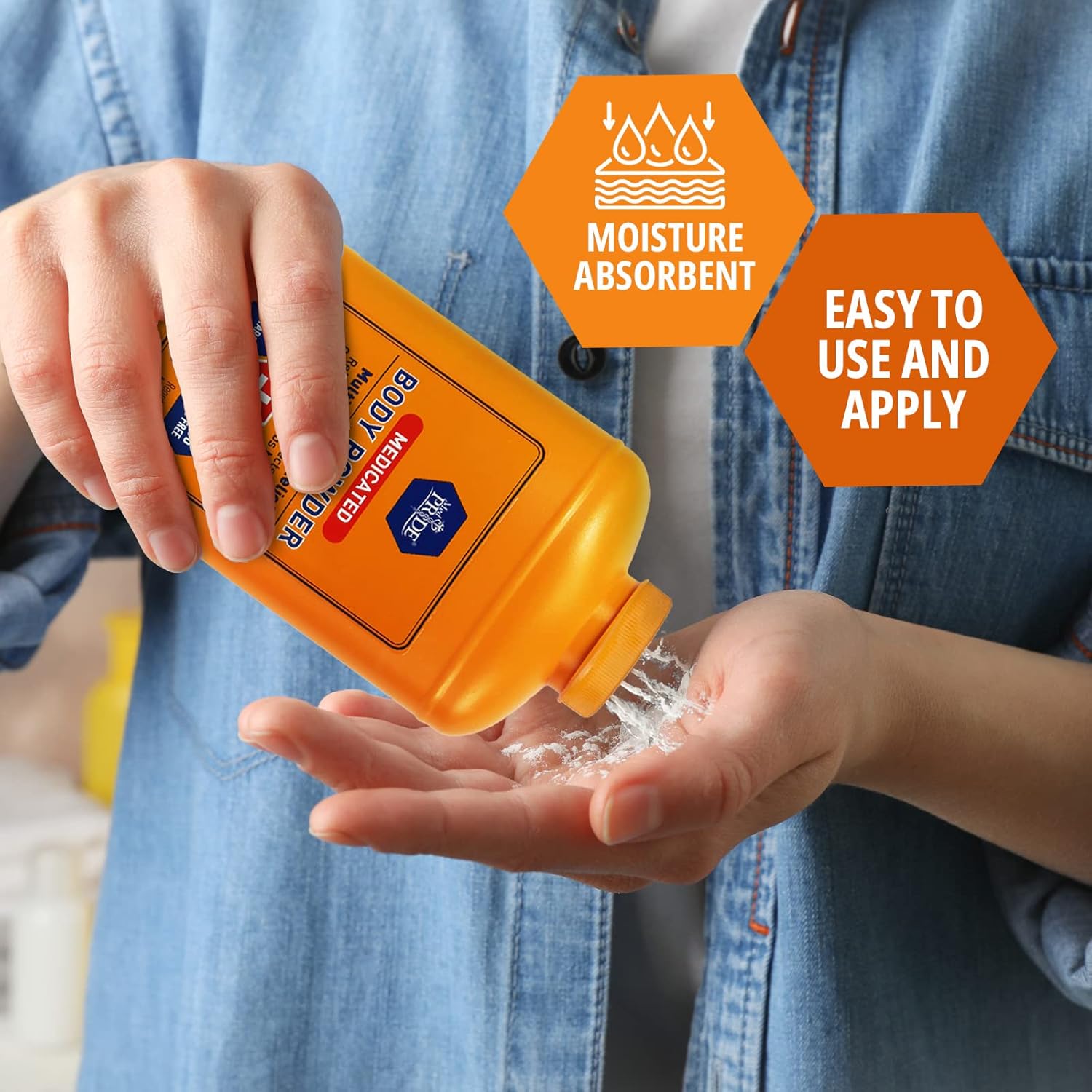 MedPride Medicated Body Powder with Zinc Oxide Talc-Free Cornstarch Baby Powder with Seal, 10 Oz - 24/cs.