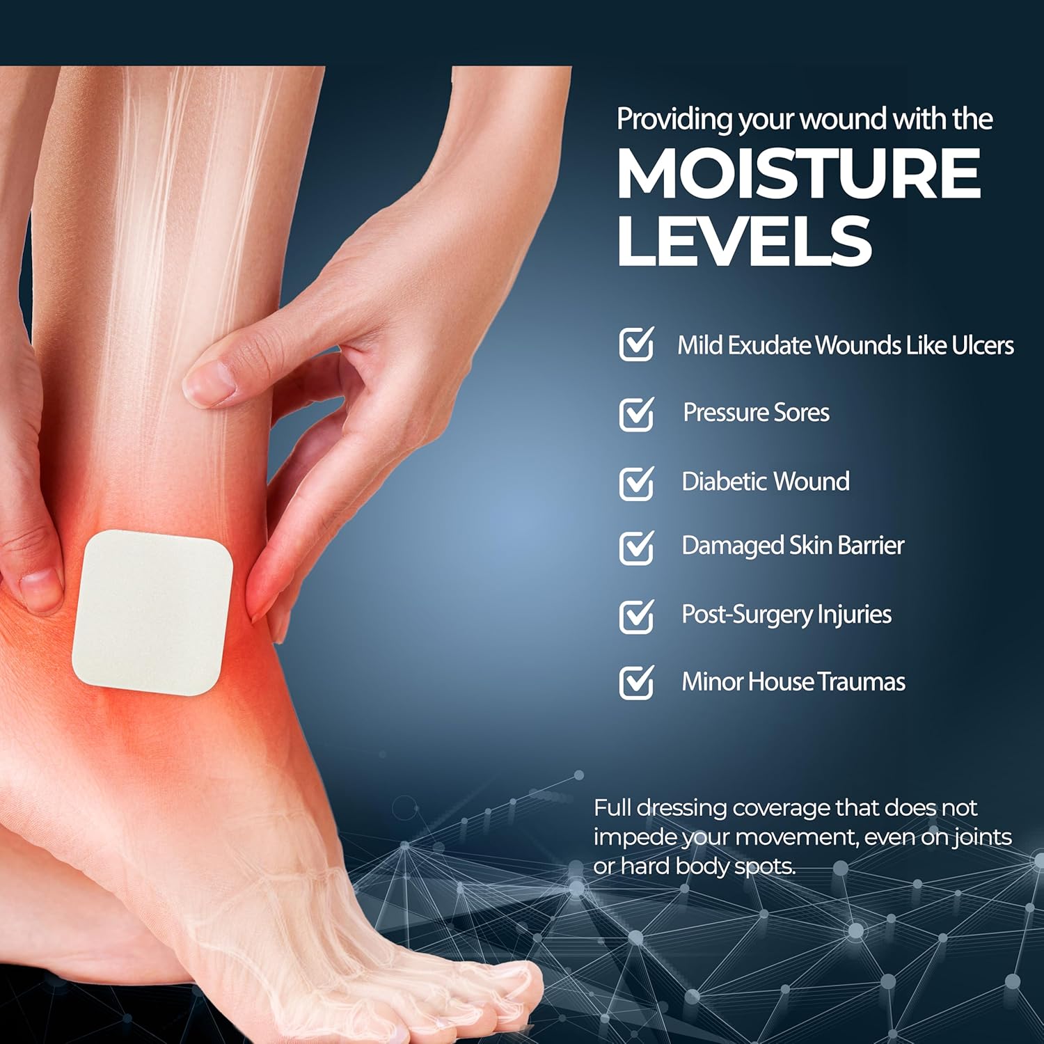 Medpride Foam Dressings -10 Pack, 4''X4.25'' - Sterile, Hydrophilic, Highly Absorbent- Soft, Non-Adhesive Pads, 10/Pack, Case of 20 (200 Count)