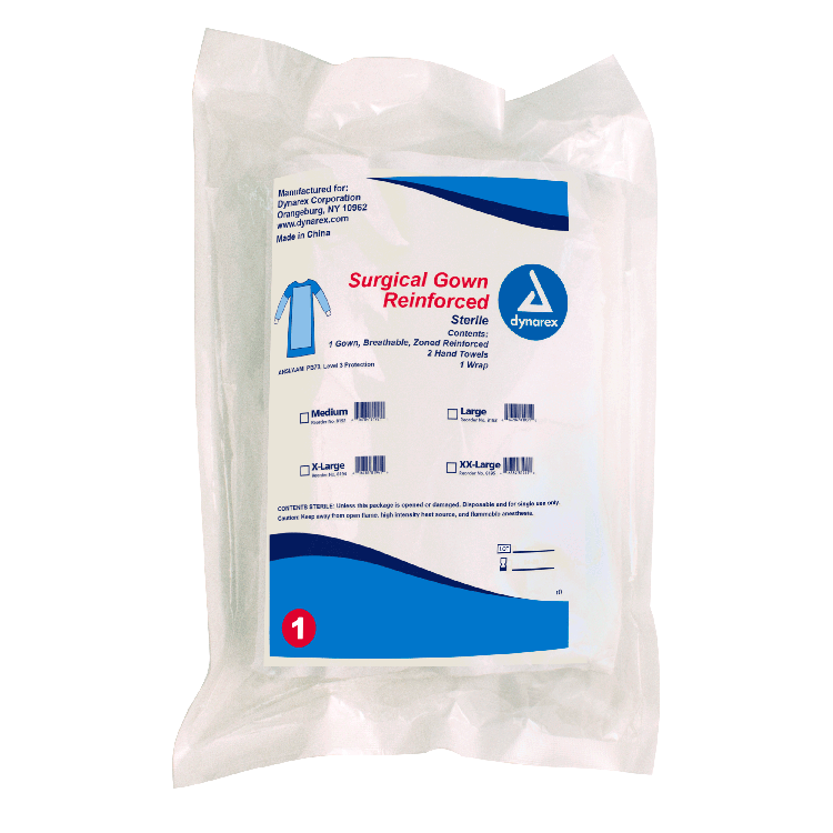 Dynarex Surgical Gowns Reinforced (20 Count)
