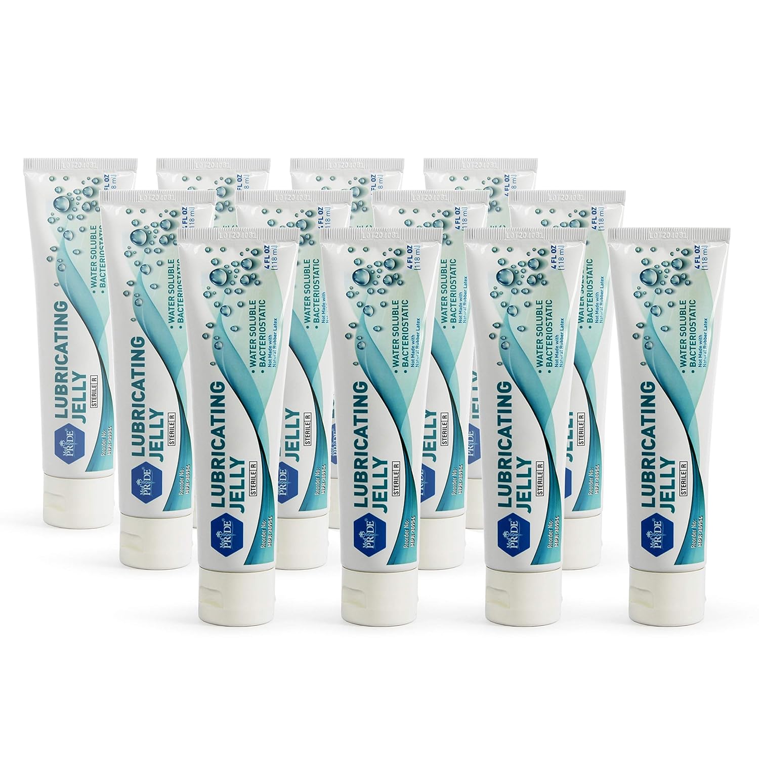 MedPride Lubricating Jelly 4fl Oz Tube - 12 Box / Case of 6 (72 count)