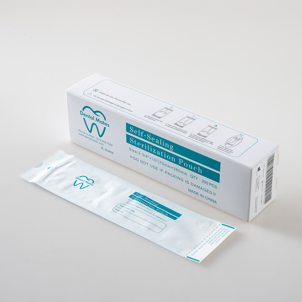 Self-Sealing Autoclave Sterilization Pouches 200pcs per box, 10 boxes/case for most sizes; 5 boxes/case 7 1/2x14" & 10 1/2x20"
