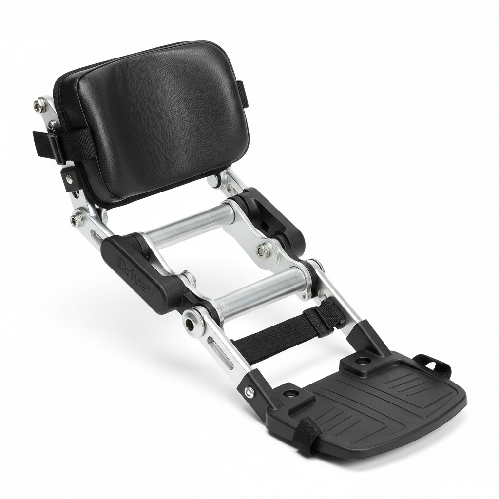 Articulating Elevating Legrests - close-up detail shot