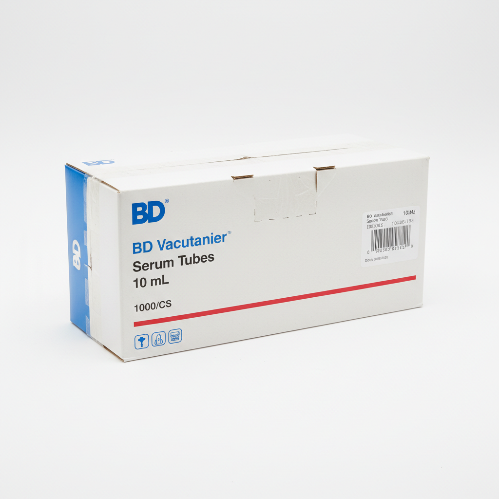 BD Vacutainer Serum Tubes, 10 mL 1000/CS - close-up detail shot