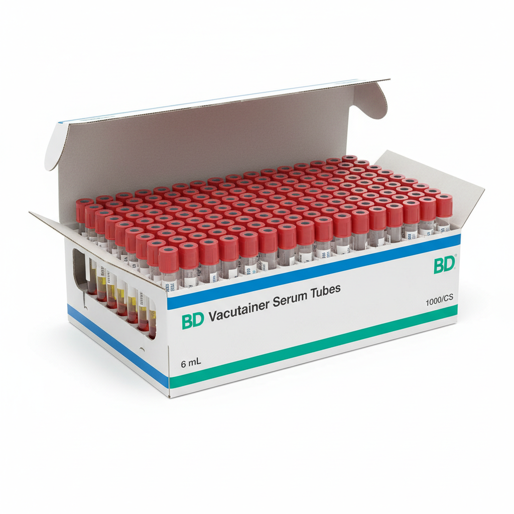 BD Vacutainer Serum Tubes, 6 mL 1000/CS - close-up detail shot